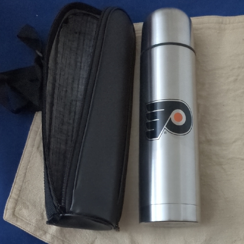 Silver Thermos with Logo